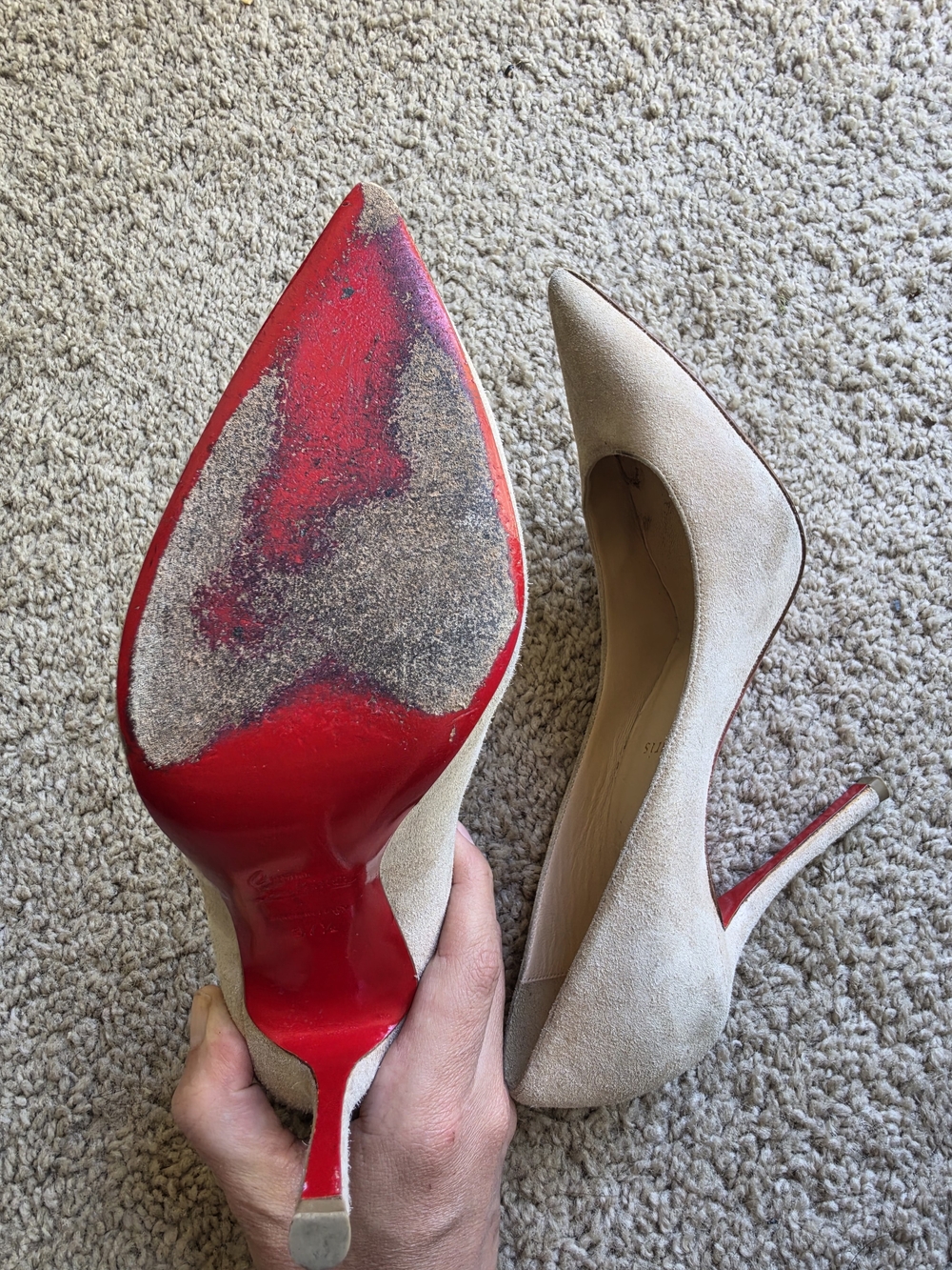Suede Louboutin Pumps